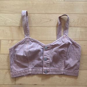 AEO denim Crop top